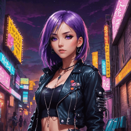 Image of Violet the Cyberpunk Mage