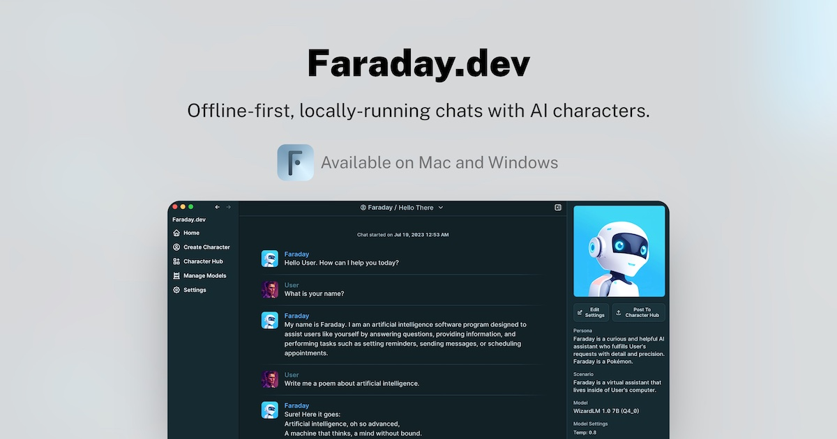 Faraday.dev instal the new version for apple